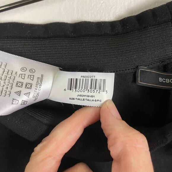 BCBGMAXAZRIA Womens Prescott Black Faux Suede High Waist Pull On Ankle Pants - Picture 8 of 8